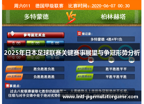 2025年日本足球联赛关键赛事展望与争冠形势分析